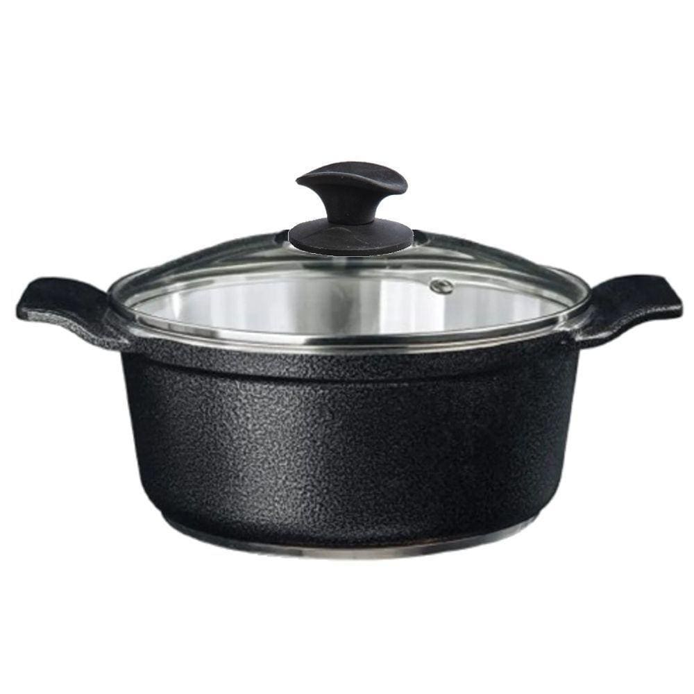 Caçarola Preto Craqueado Alumínio Usinado Javali Aa 22Cm