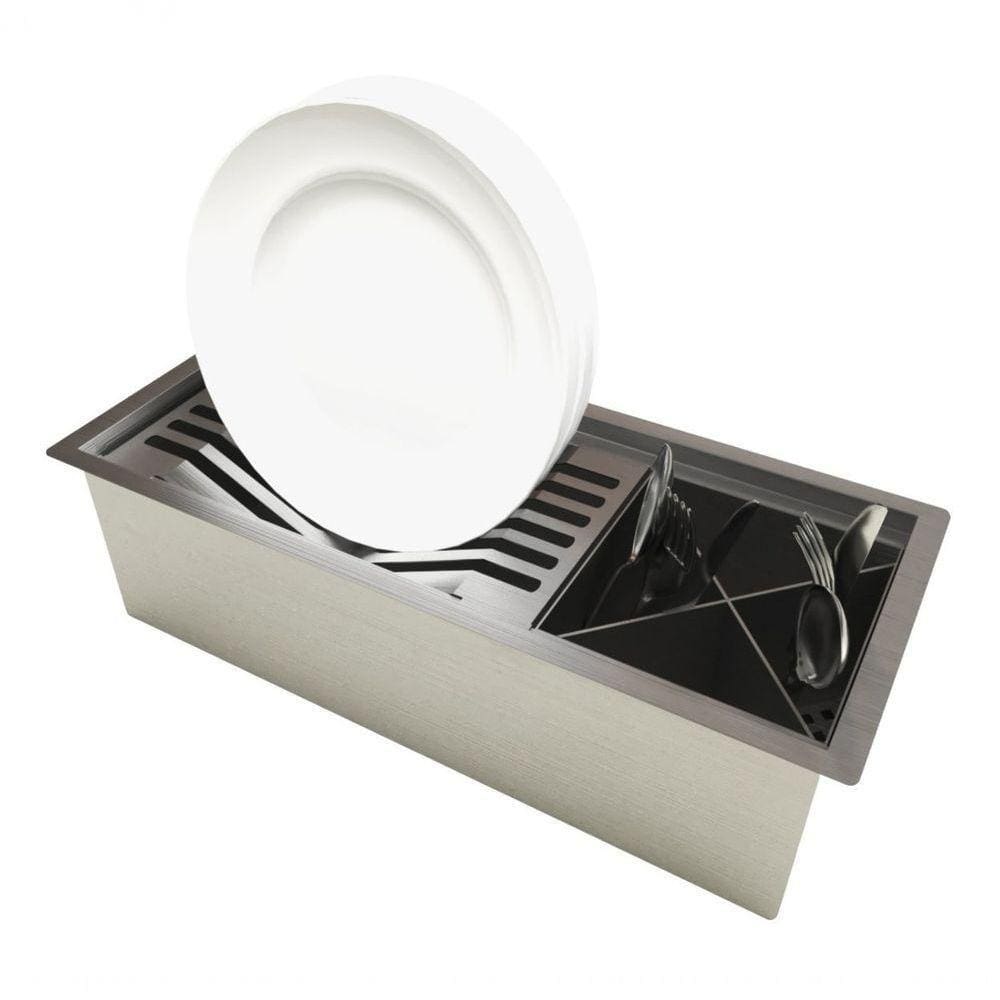 Porta Louças Embutido Luxuoso 48cm Acabamento