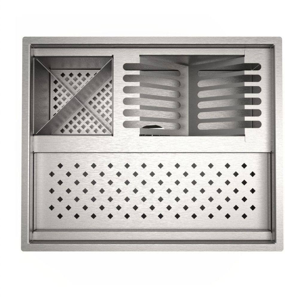 Calha Quadrada Varanda Gourmet 48 Cm Inox P/Pia Louça