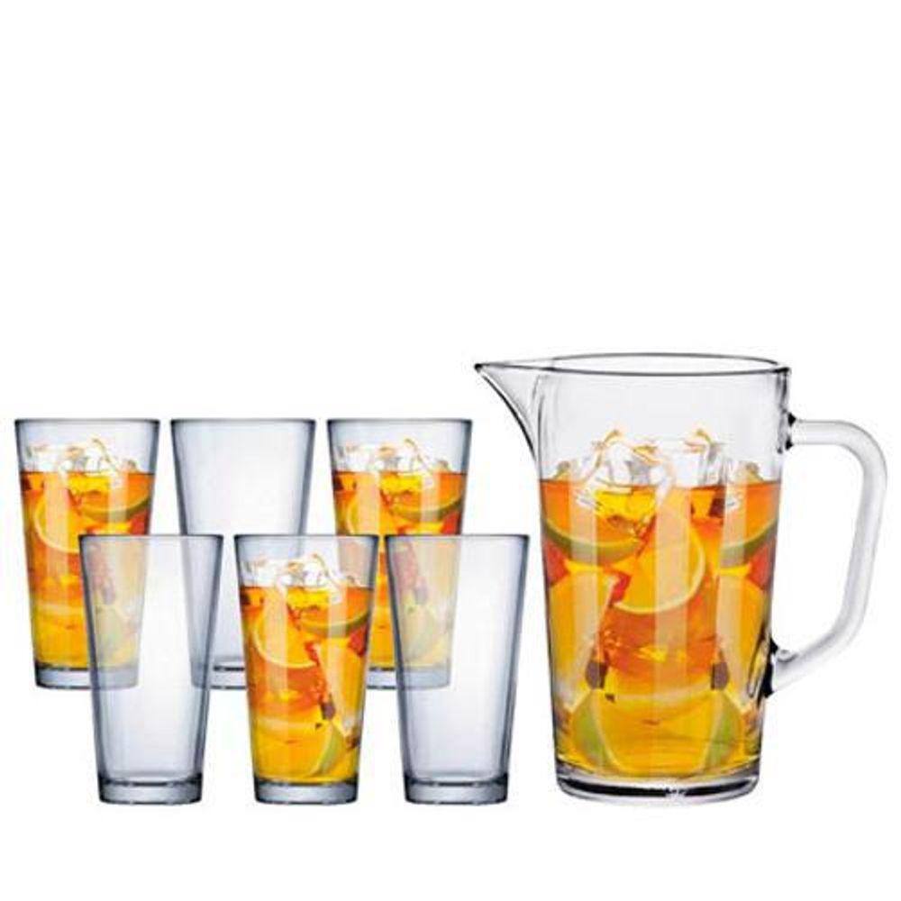 Jogo Copos Água Suco Conic Mix Vidro 415ml 6 Pcs