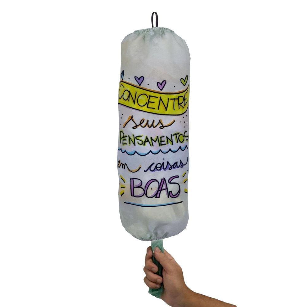 Puxa Saco Tecido Concentre Seus Pensamentos Dispenser Porta