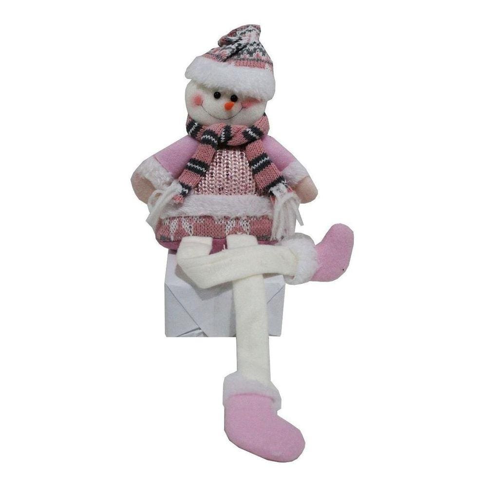 Boneco Papai Noel Boneco De Neve Enfeite Natal Pelucia 35Cm