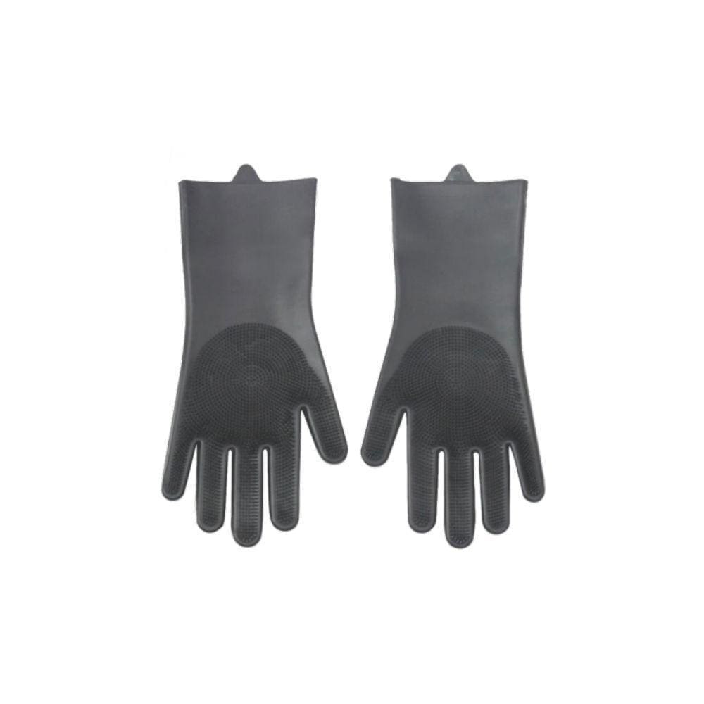 Luvas De Silicone Para Limpeza Cinza 32 Cm