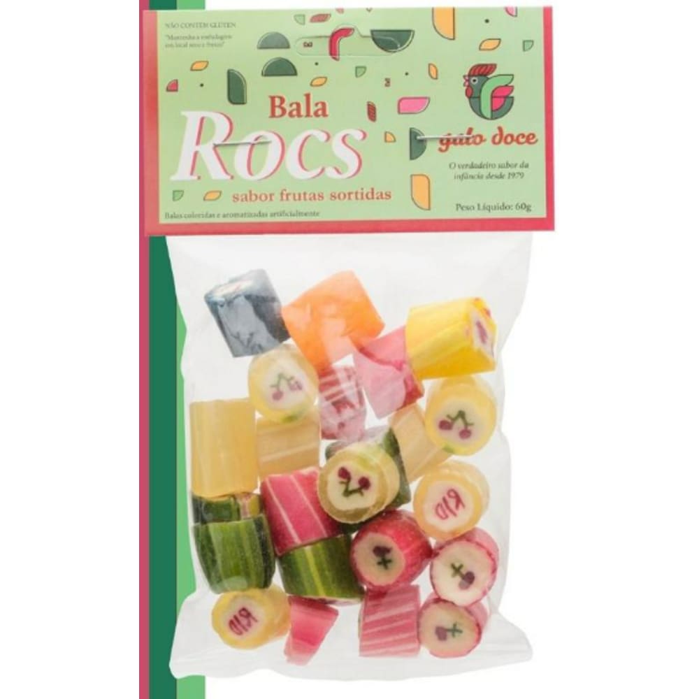 Bala Portuguesa Artesanal Rocs 60g - Galo Doce