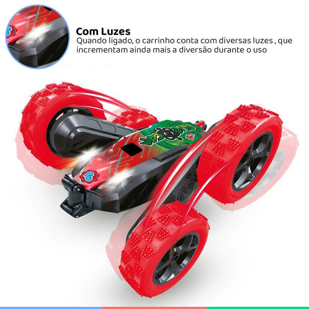 Carro De Controle Remoto A Bateria Pick-Up Monster Truck Com Luzes -  Polibrinq