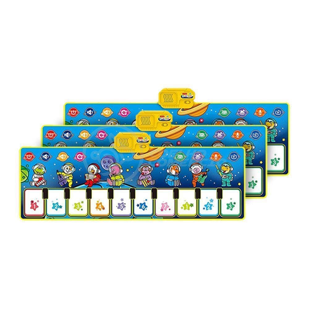 Kit 3 Un Piano Music Tapete Musical 10 Teclas Touch azul