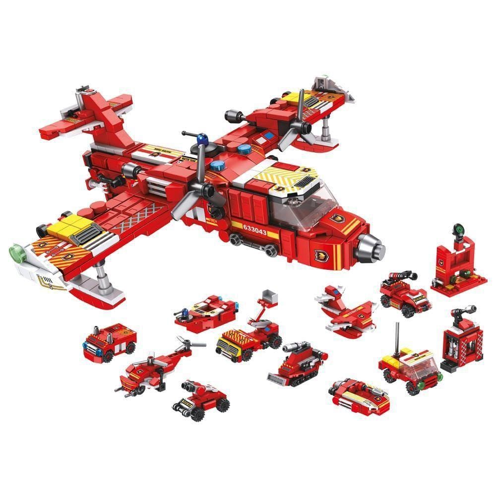 Blocos De Montar Brigada De Incêndio 572Pçs Multikids Br1614