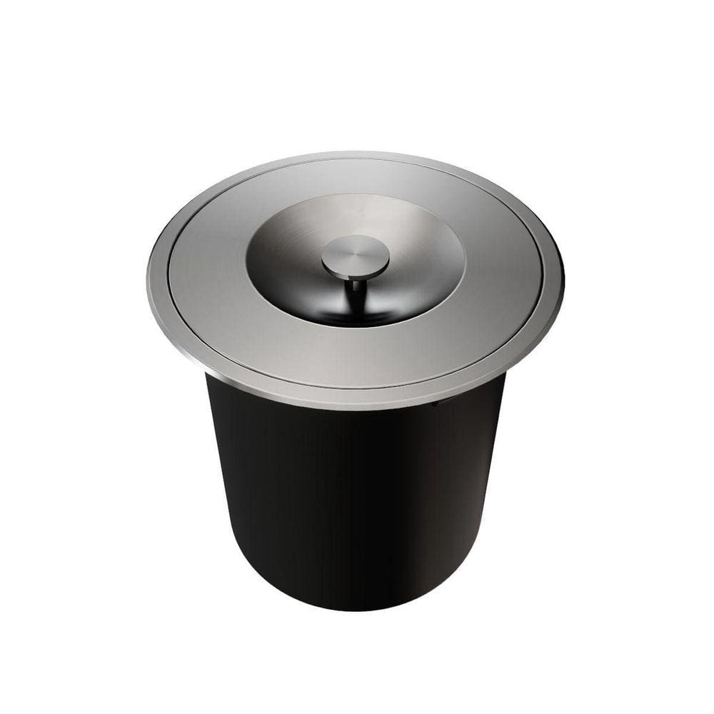 Lixeira Embutir Redonda Docol Massima Em Aço Inox Escovado
