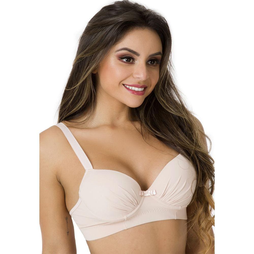 Sutiã Cecilia com Bojo Reforçado de Microfibra com Aro Feminino