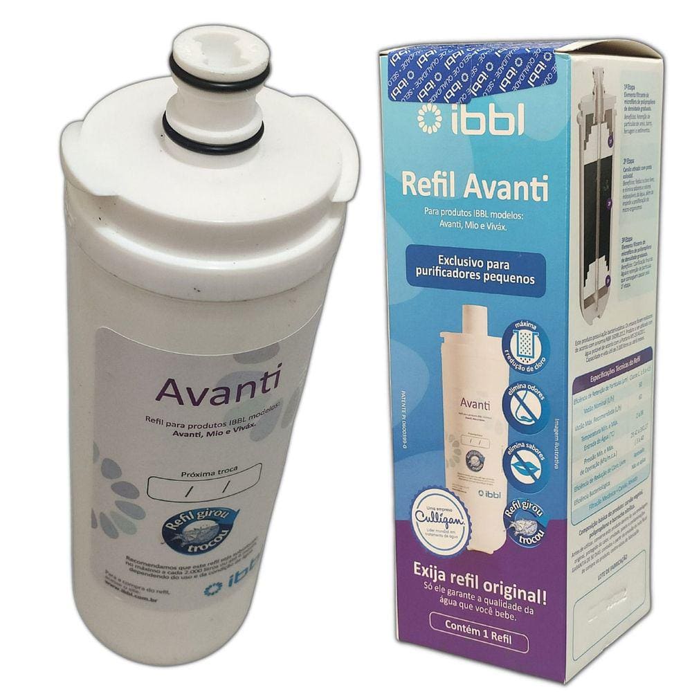 Refil Filtro Ibbl Avanti Mio Vivax Purificador Água Bebedouro Vela