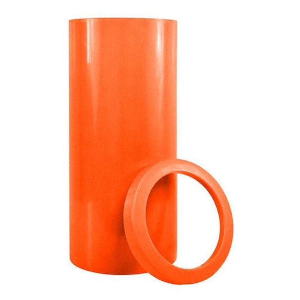Lixeira Plástica 50 Litros 30X70 Com Aro Plástico - Laranja