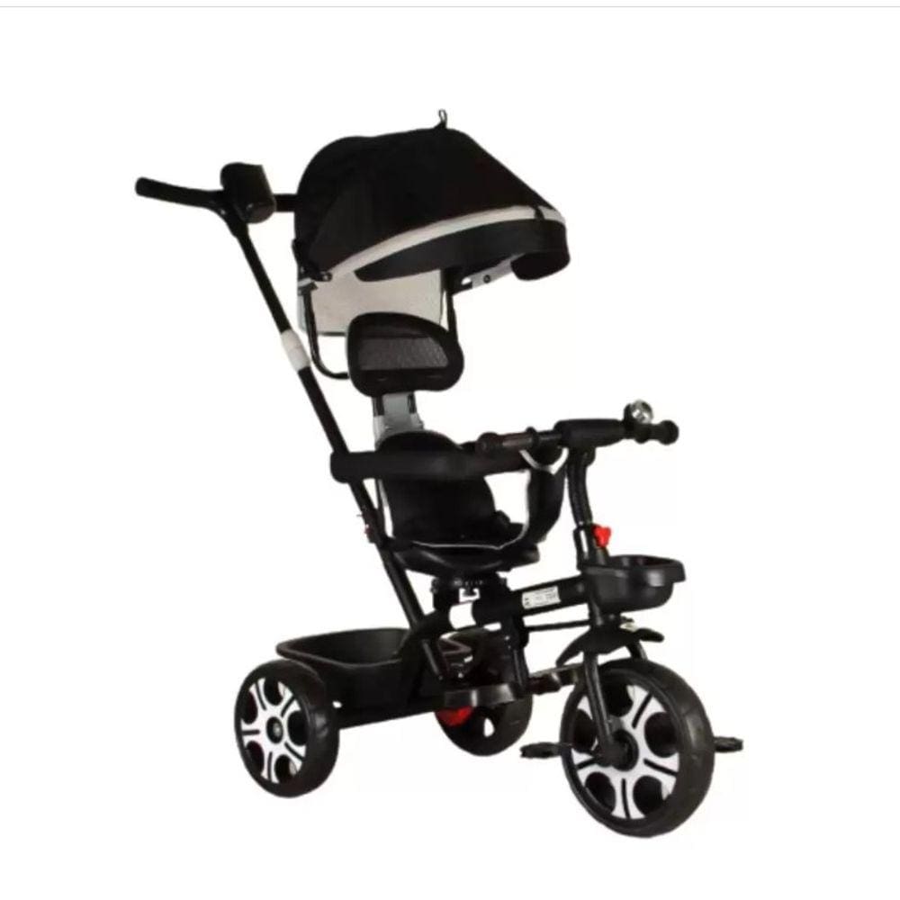 Triciclo Infantil com Capota - Passeio e Pedal - Rosa - Bandeirante