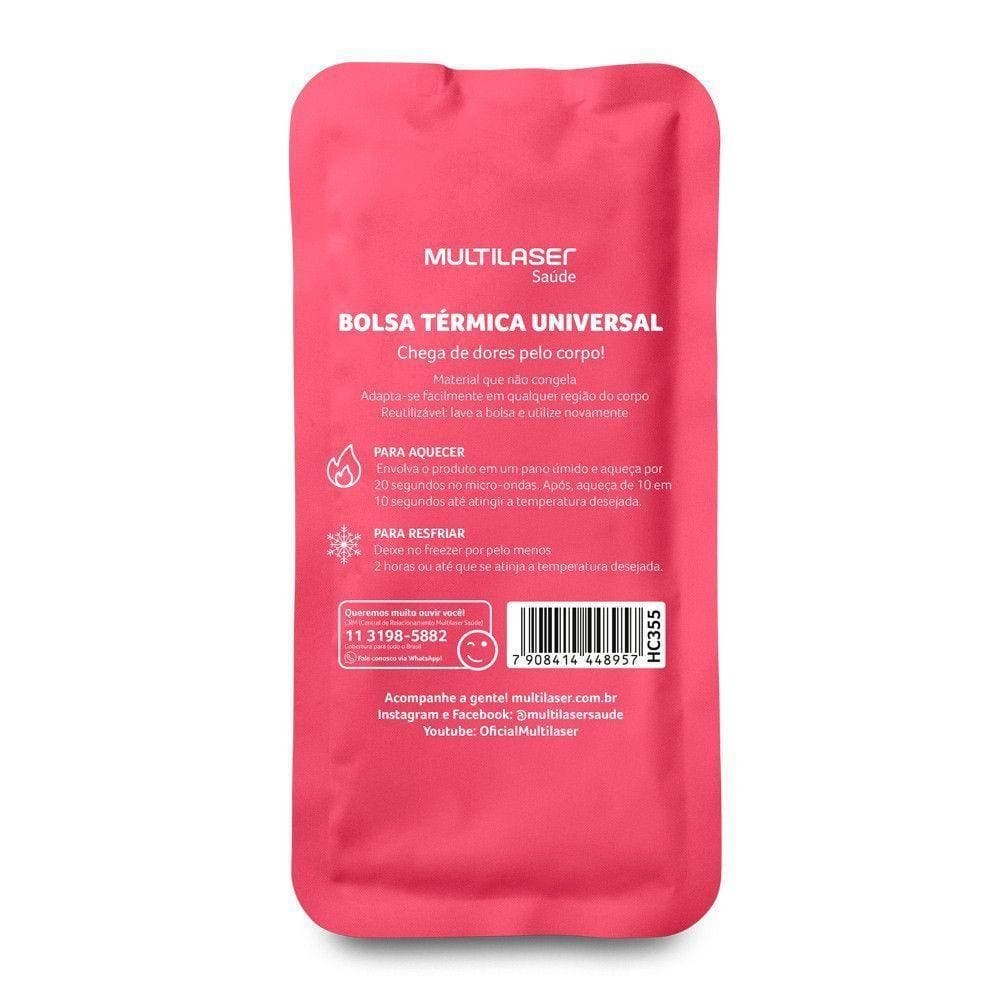 Bolsa Térmica De Gel - Rosa - Multilaser Saúde - Hc355 Rosa
