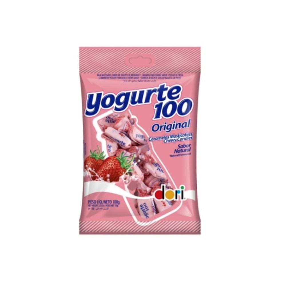 Bala Yogurte 100 Morango Pacote 100g - Dori