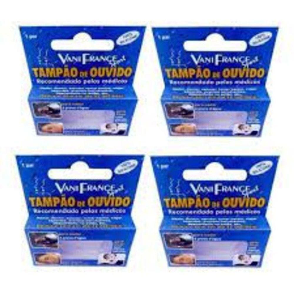 Protetor Auricular Para Dormir De Silicone Kit 4 Peças