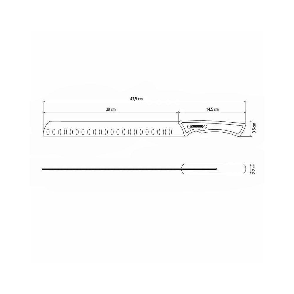Faca Tramontina De Churrasco Inox Escurecido 12``