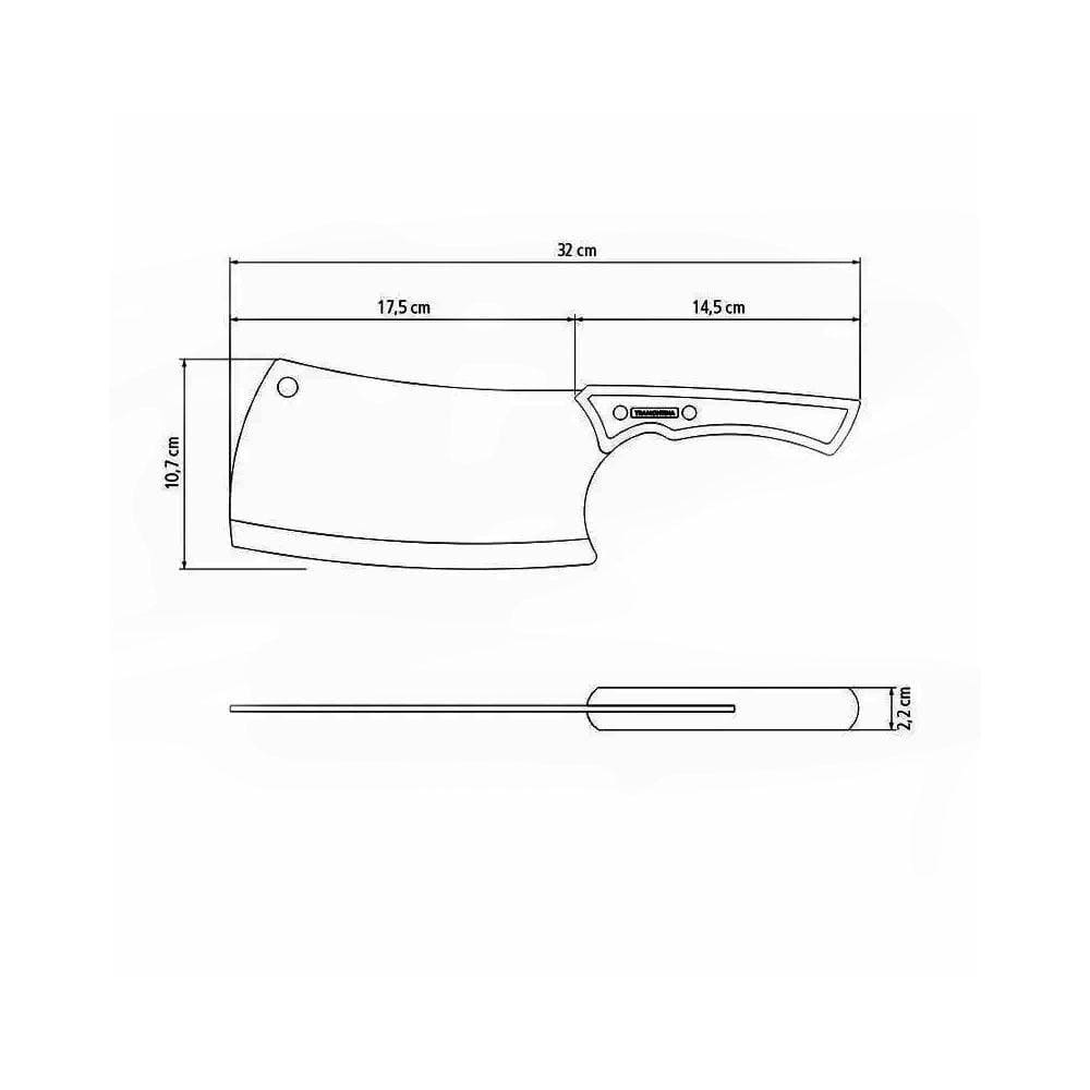 Faca Tramontina De Churrasco Inox Escurecido 7``