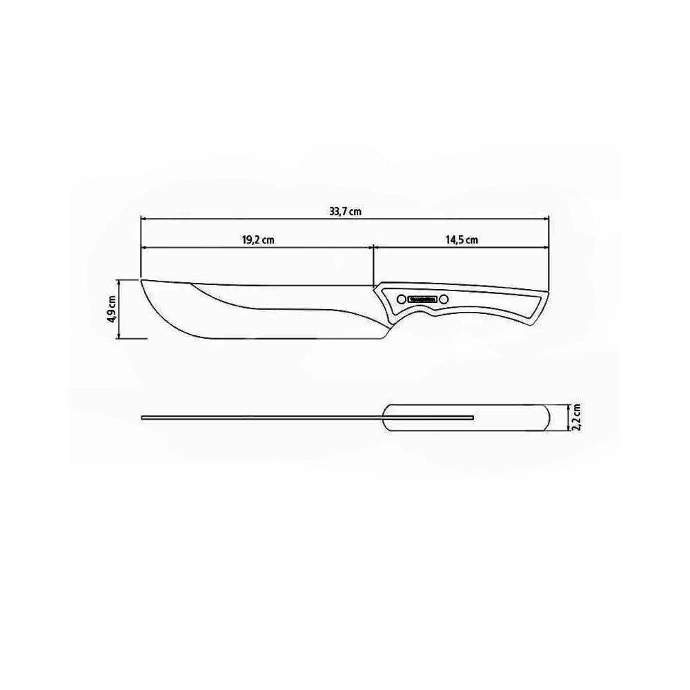 Faca Tramontina De Churrasco Inox Escurecido 8``