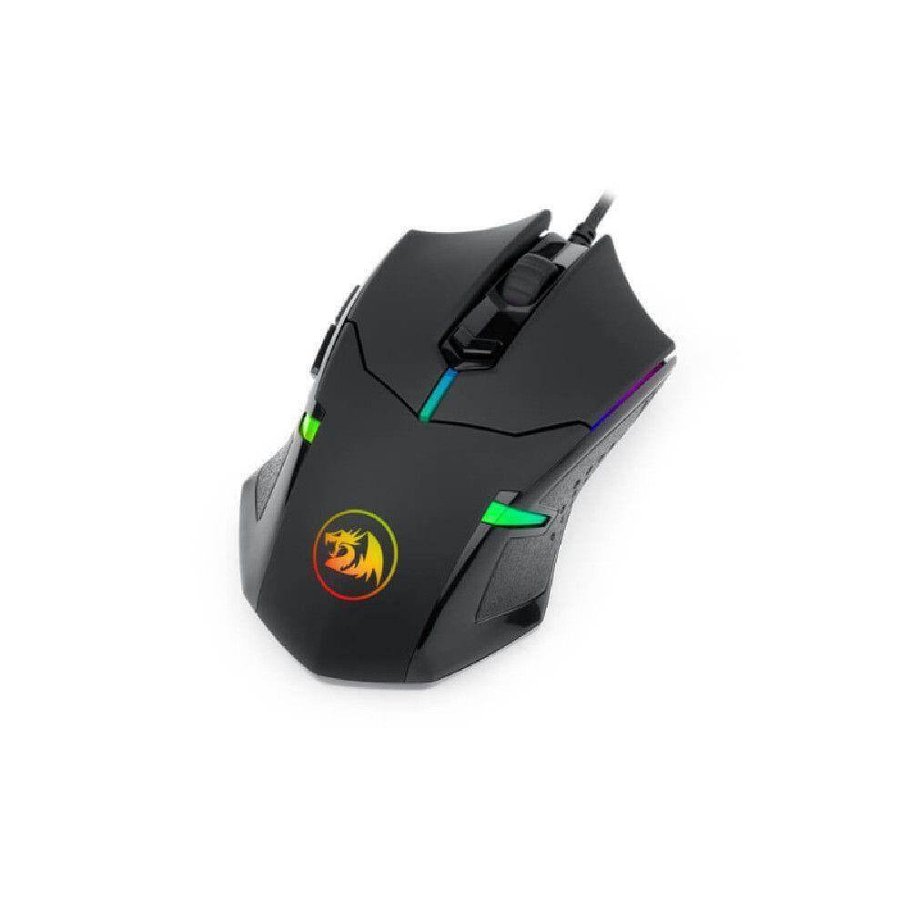 MOUSE GAMER REDRAGON BRANCOALA, RGB, 7200DPI, 6 BOTOES, PRETO