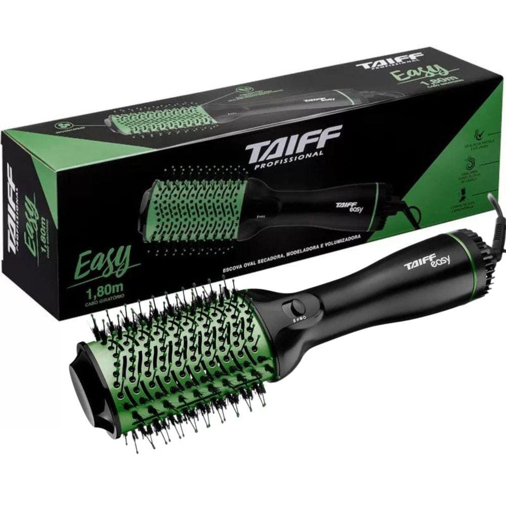 Escova Oval Secadora Taiff Easy Verde 1200W 220V