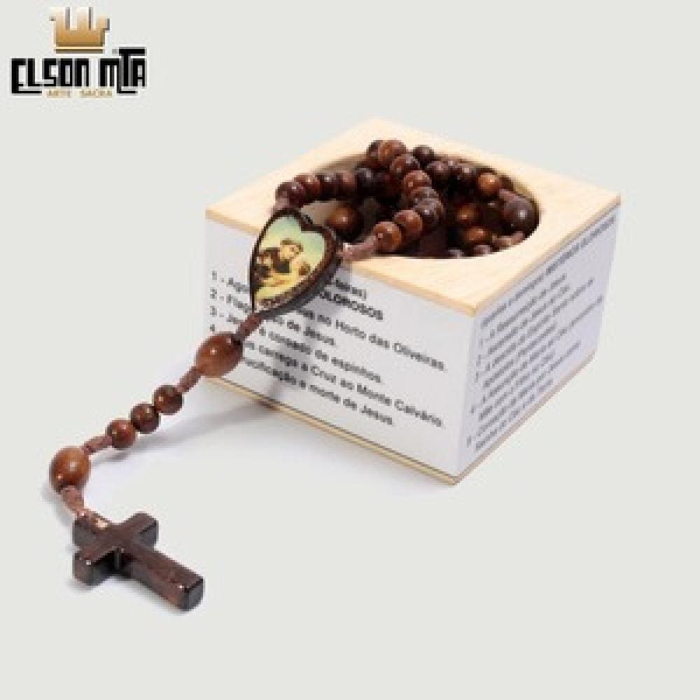 Terço Santo Antônio - Acabamento Imbuia