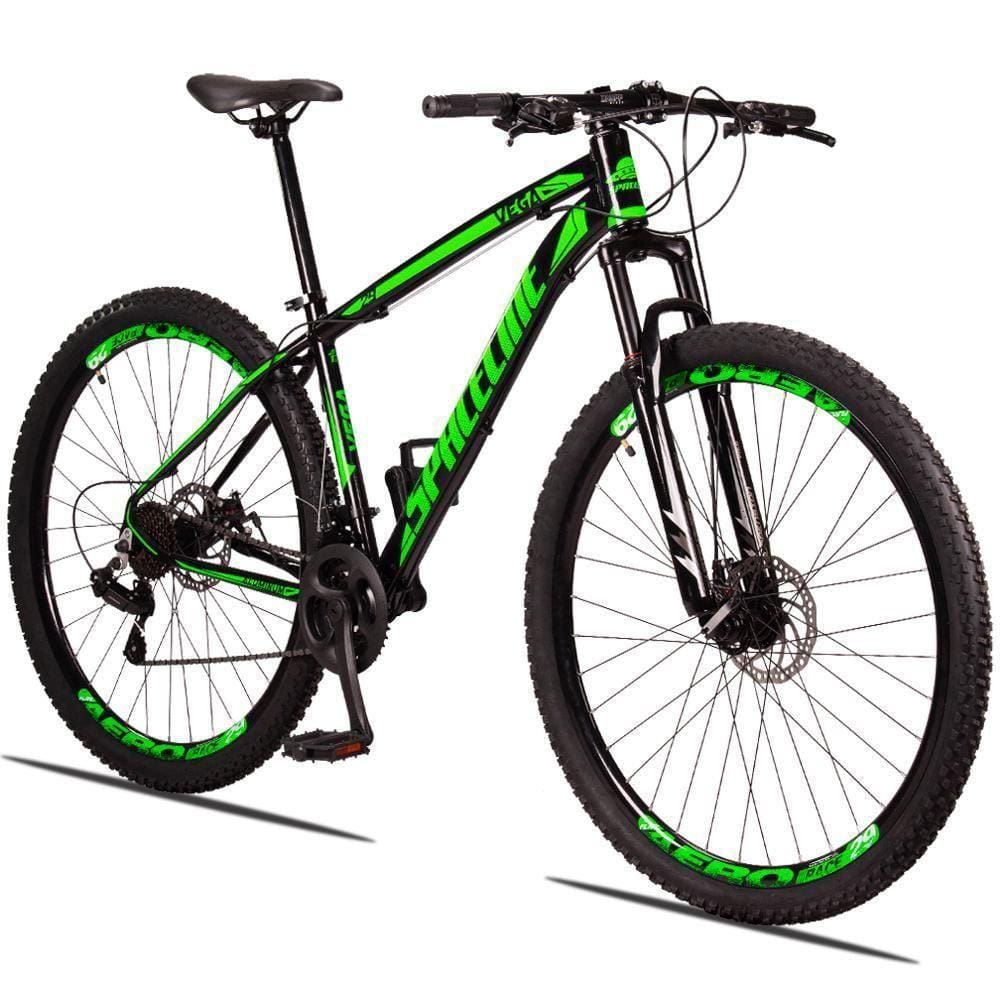 Bicicleta 29 Spaceline Vega 21v Preto+verde