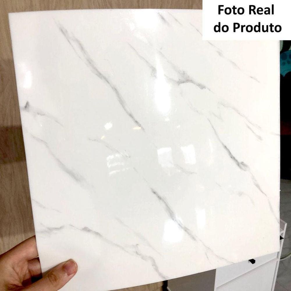 10 Piso Marmore De Espuma Revestimento Branco 30Cm