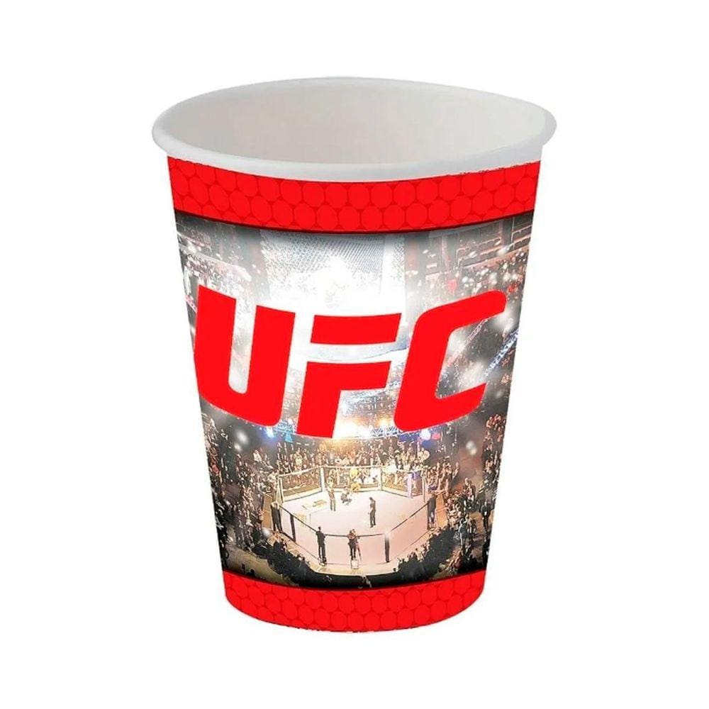 Copos Descartáveis Ufc 300Ml Com 8Un Festcolor