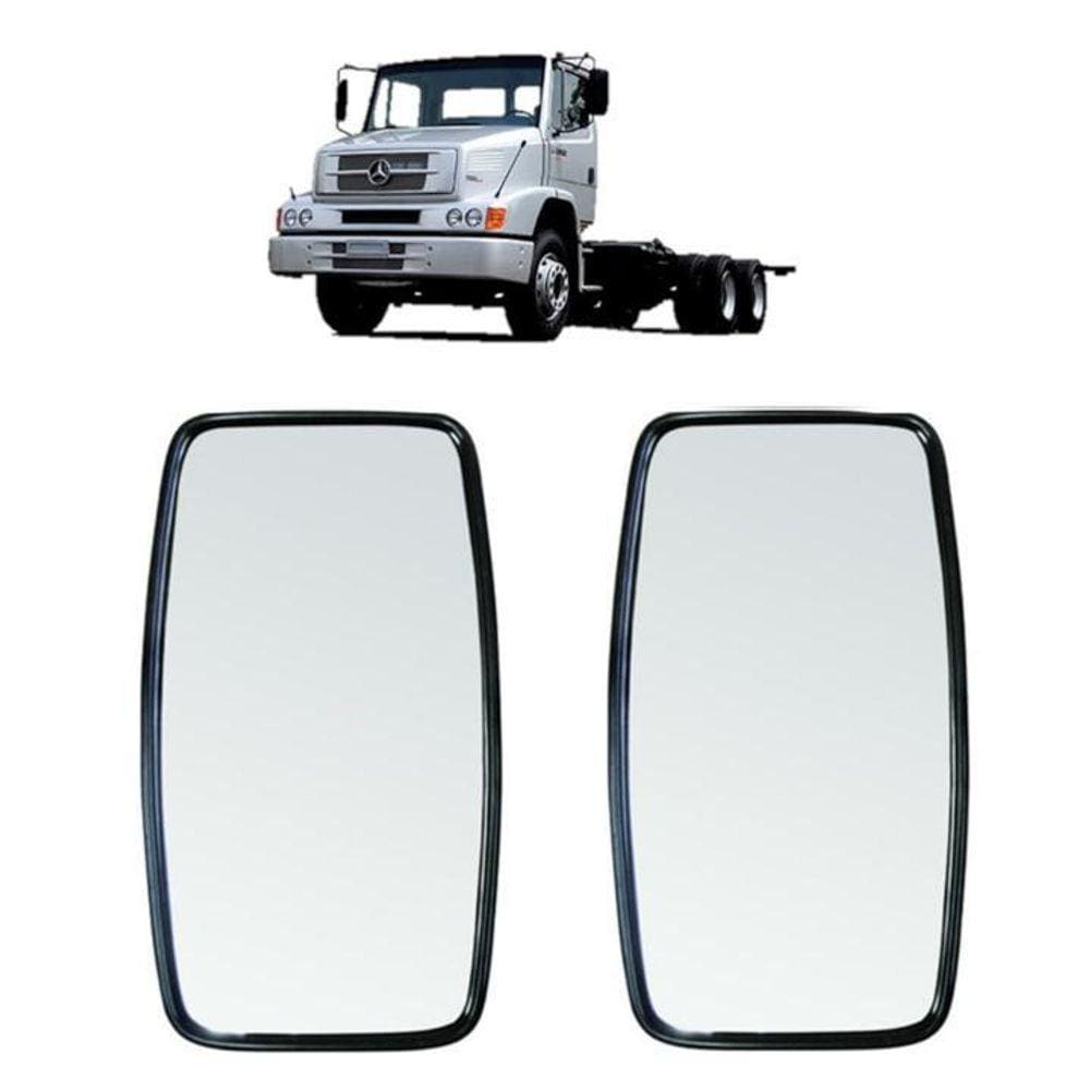 Par Retrovisor Liso Grande Caminhão Para Mb 1618