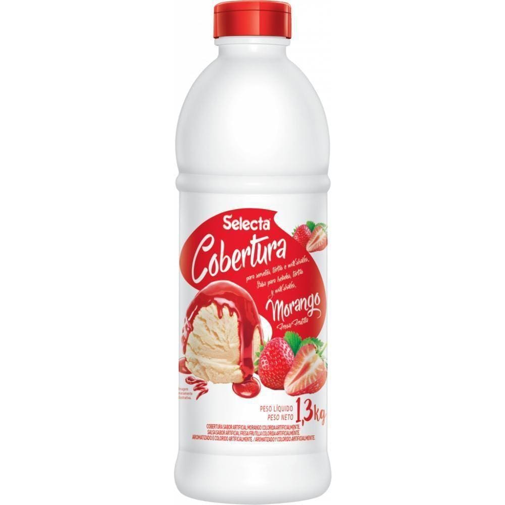 Cobertura Concentrado De Sorvete 1,3Kg Morango Morango
