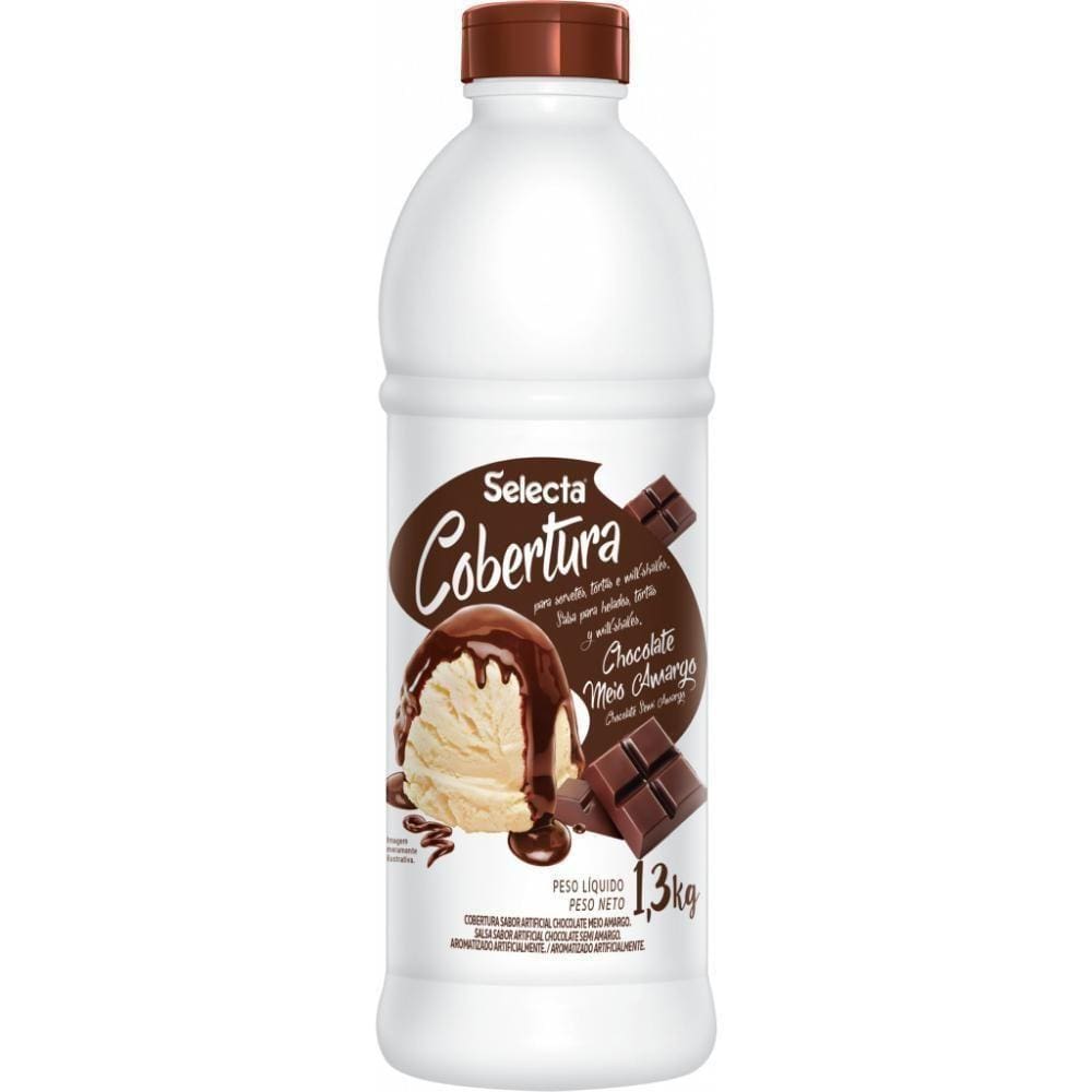 Cobertura Concentrado De Sorvete 1,3Kg Chocolate Meio Amargo