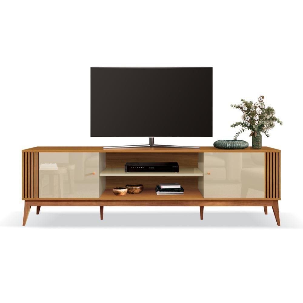 Rack BancadaPara Sala Tv Até 75\" Legacy Cedro / Off White