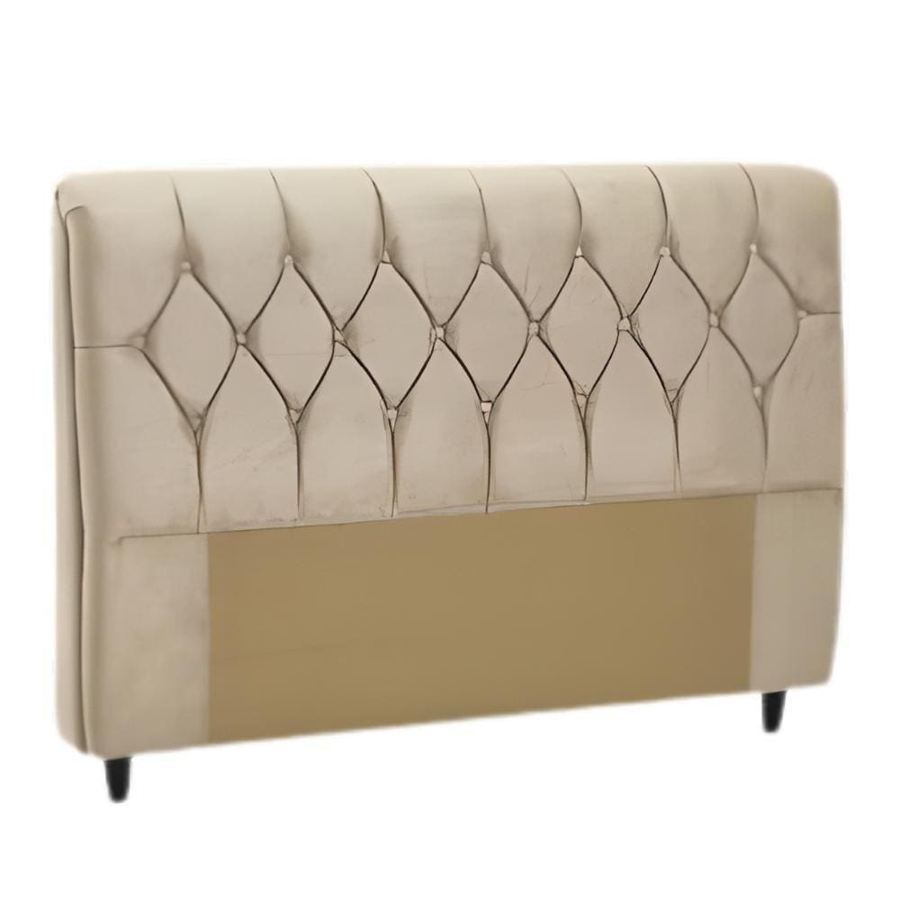 Cabeceira De Cama Casal King 195Cmx126Cm Bege