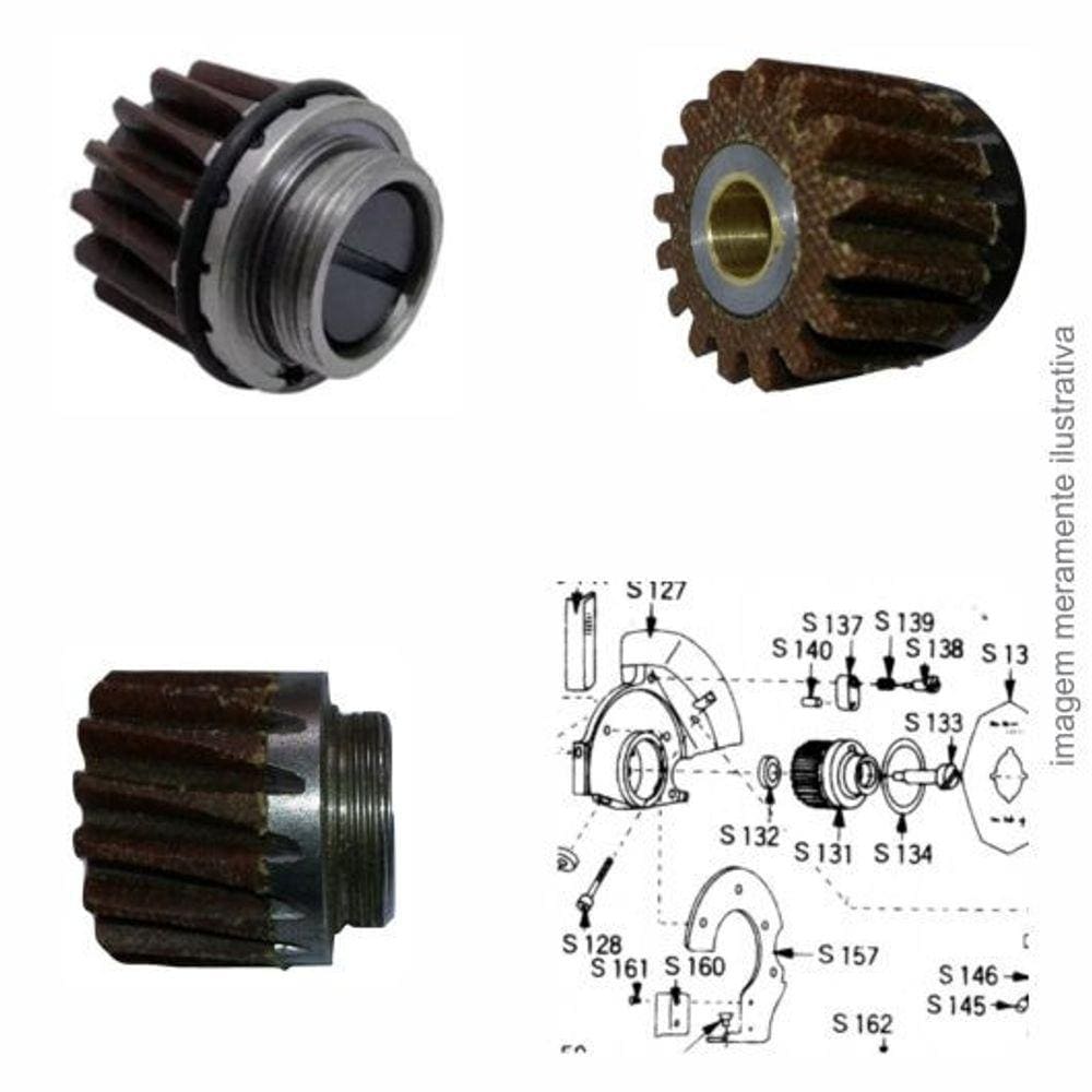 Engrenagem Coroa Pequena 16 Dentes Da Máquina De Corte Rc-100 - S-131