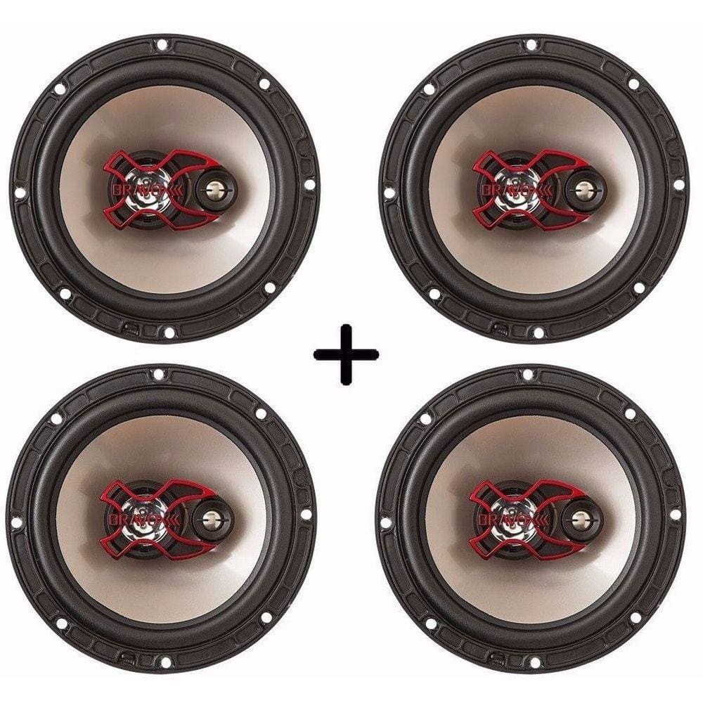 Kit 4 Alto Falante Bravox 6 200 W Rms Hyundai Hb20 Hb-20