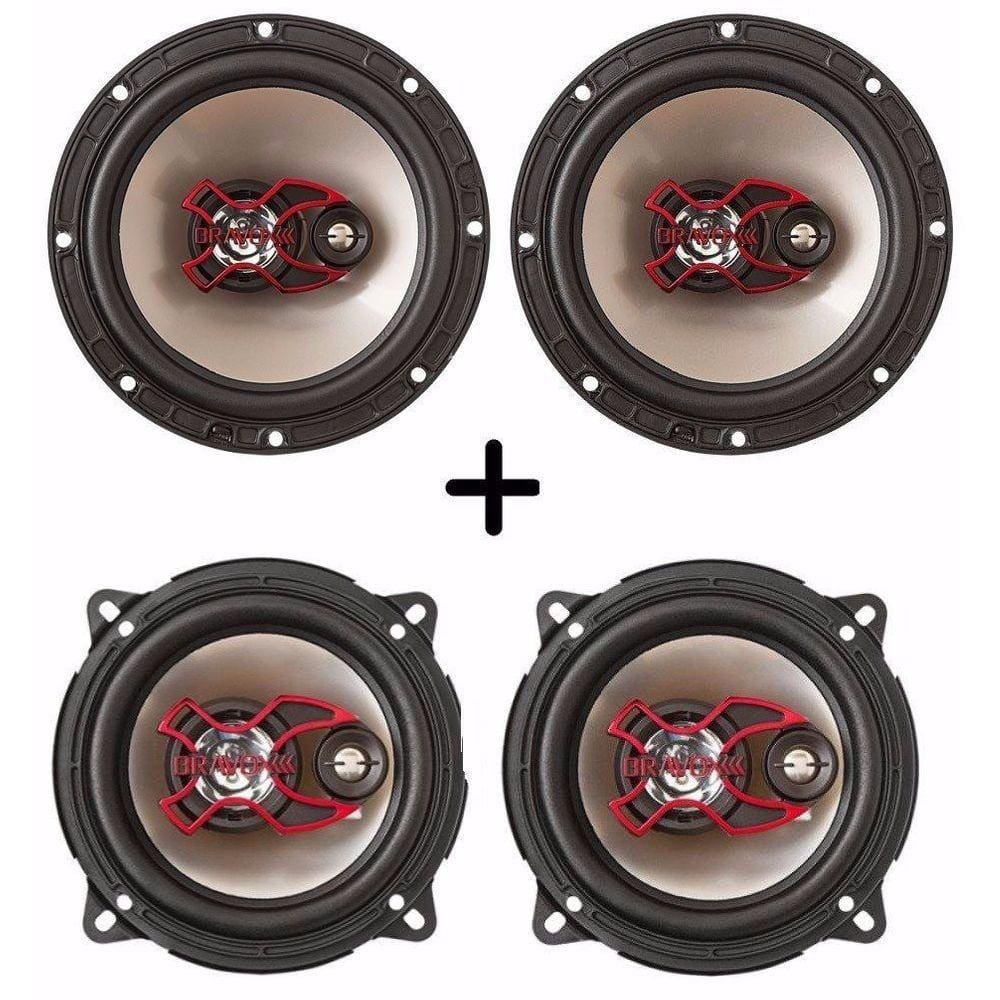 Jogo Alto Falantes Bravox 6 E 5 200W Rms Palio Uno 4 Portas