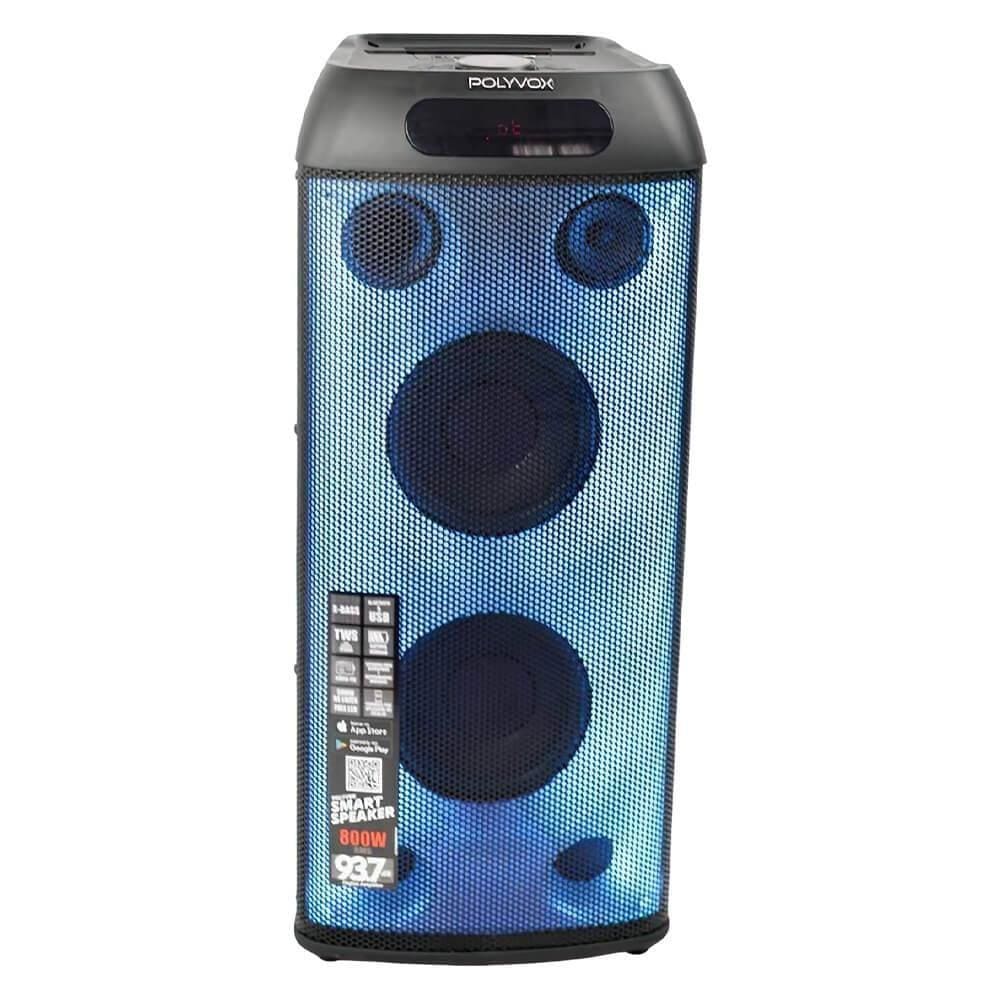 Caixa de som Amplificada XT-660T 800W Polyvox com LED Bluetooth - Bivolt