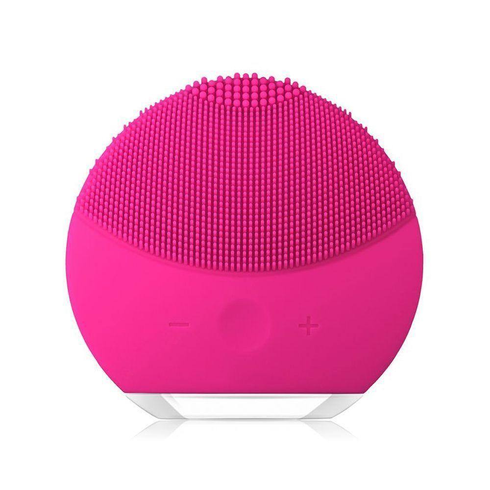 Esponja Elétrica Para Limpeza Facial E De Pele Rosa Shock