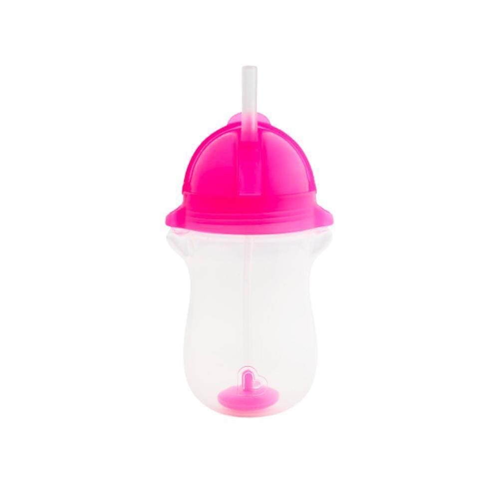 Copo Grande Com Canudo Click Rosa 296 Ml - Munchkin