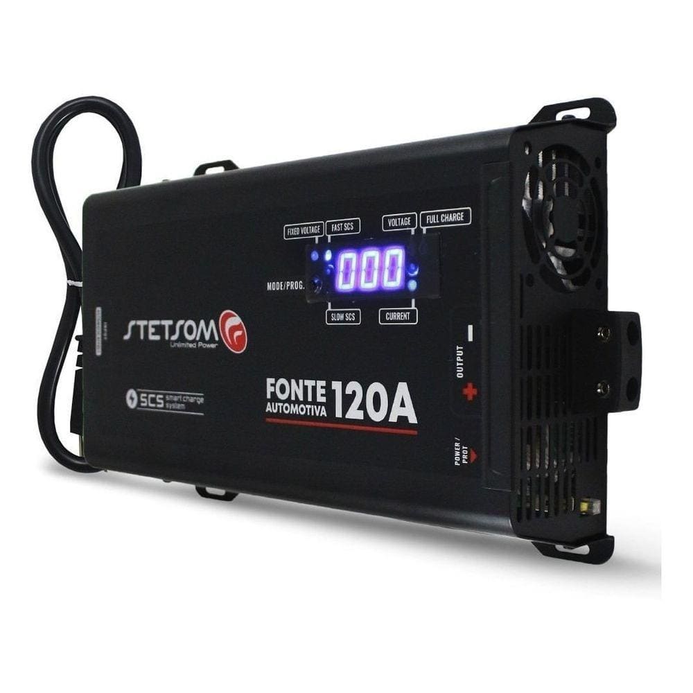 Fonte Automotiva Digital 12v Stetsom 120a Carregador Digital