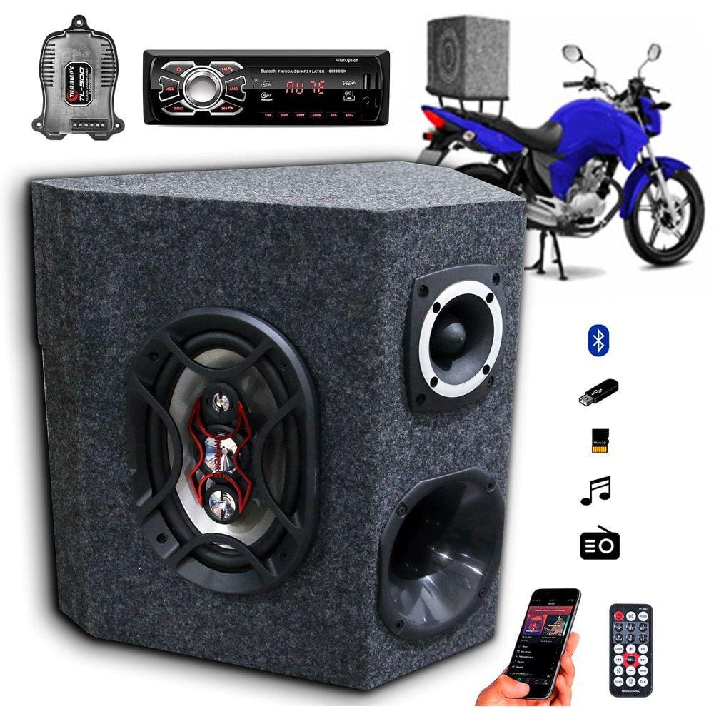 Caixa Som Propaganda Volante Moto Bravox 6x9 Taramps Tl500