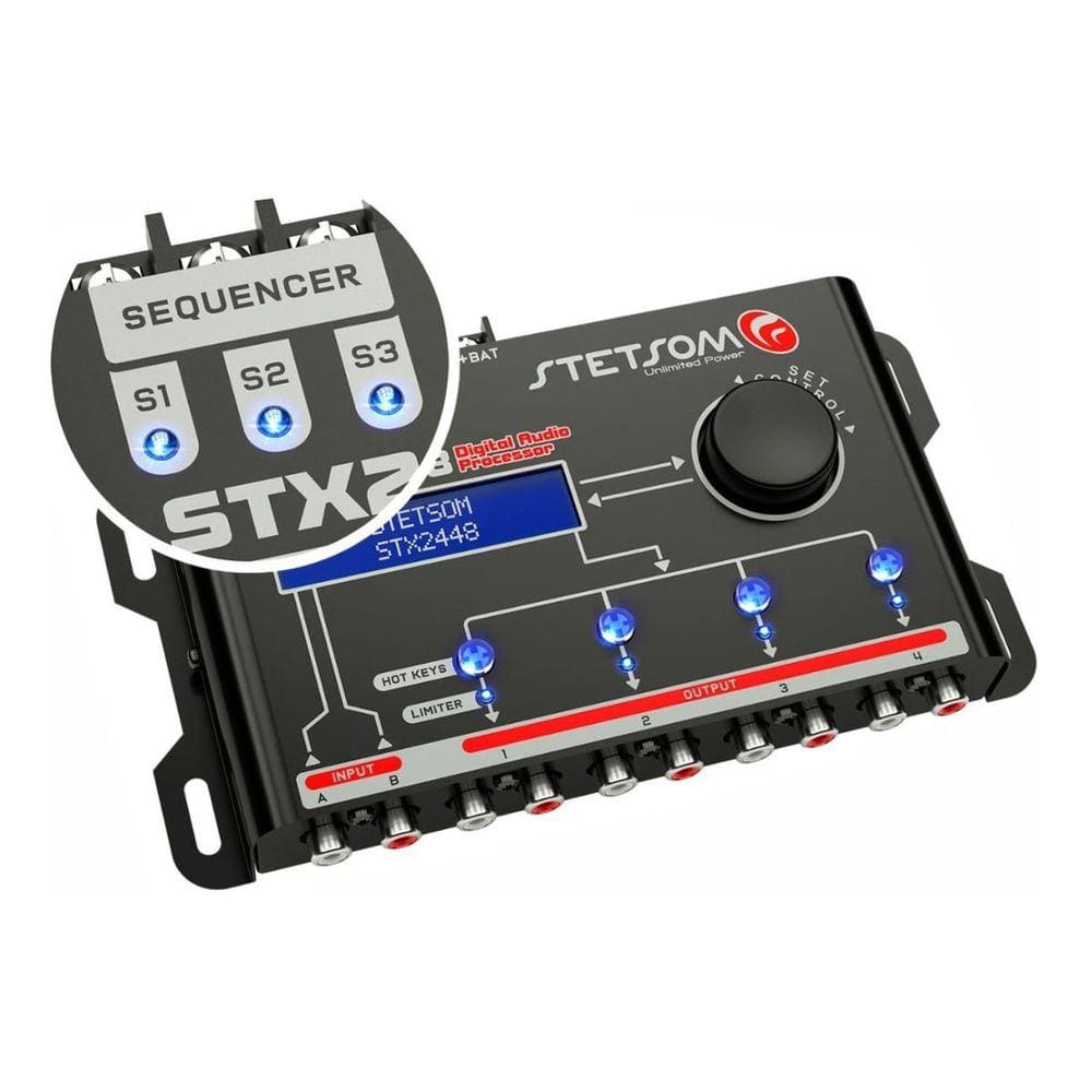 Processador De Audio Digital Stetsom - Stx 2448 Equalizador E Crossover