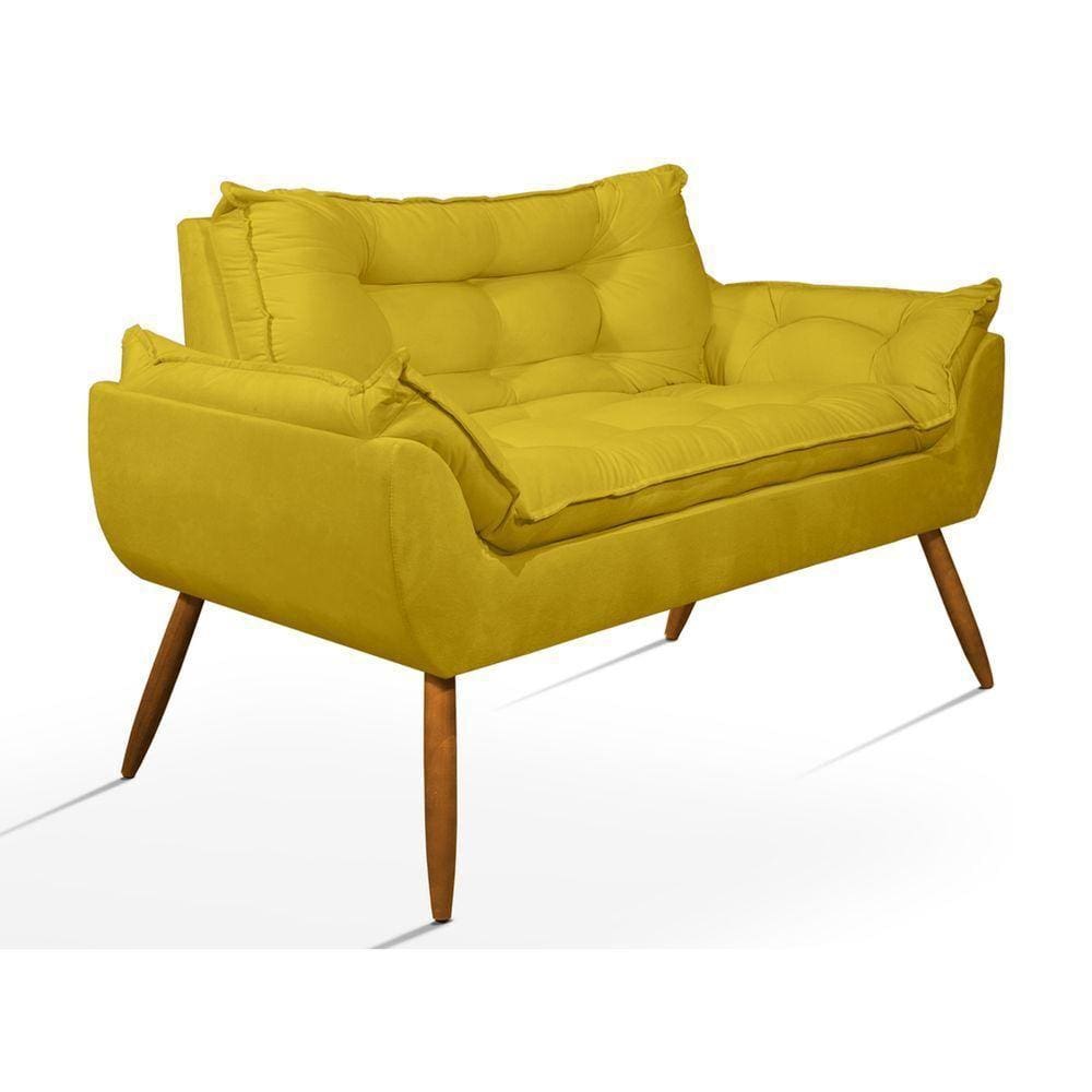 Poltrona Luxo Namoradeira Sala Quarto - Amarelo