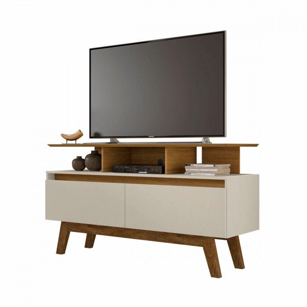 Rack Para Tv De Até 50" Cinamomo/off White Rubi Bechara
