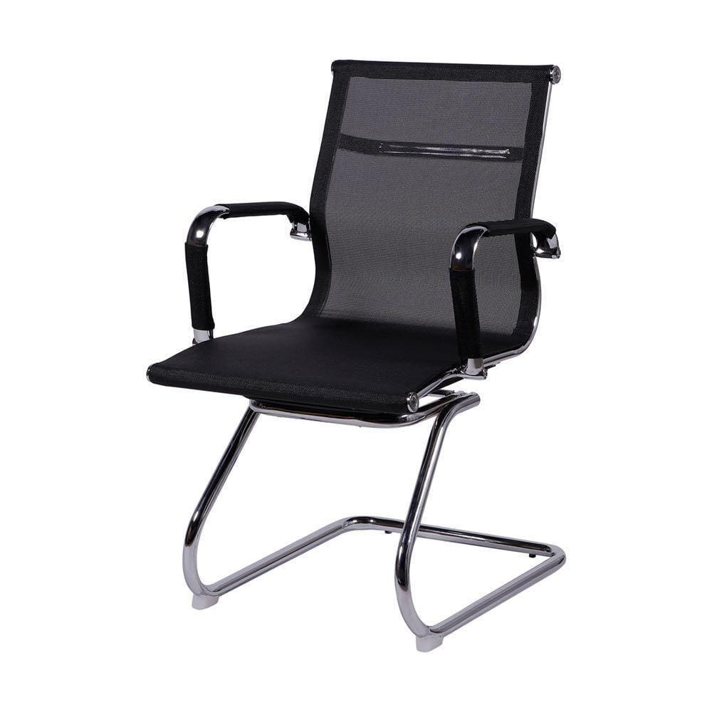 Cadeira De Escritorio Eames Fixa - Tela Mesh Preta