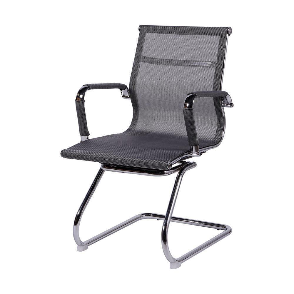 Cadeira De Escritorio Eames Fixa Cinza