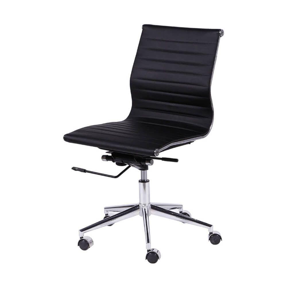Cadeira De Escritorio Eames Esteirinha Baixa Preta