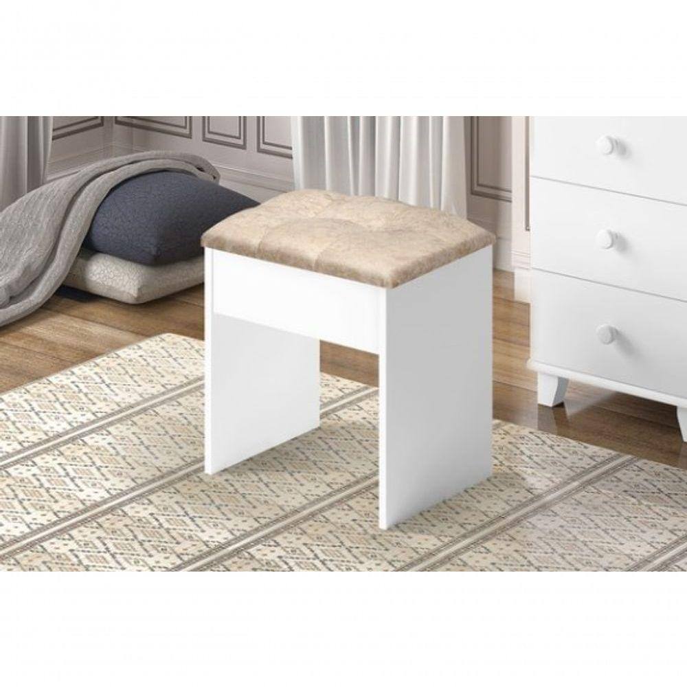 Banqueta Estilo Classico Branco Camarim