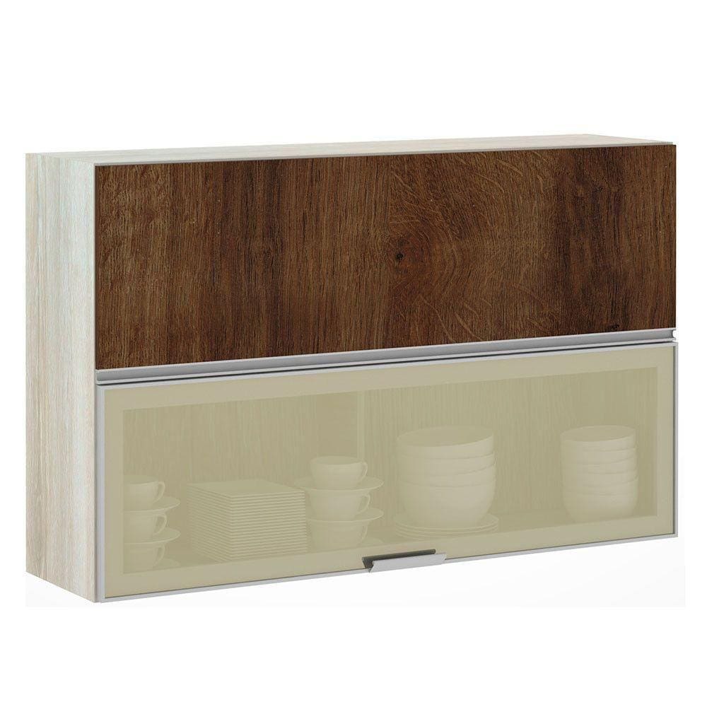 Armario Basculante Misto 120cm 2 Porta Lis Legno Crema