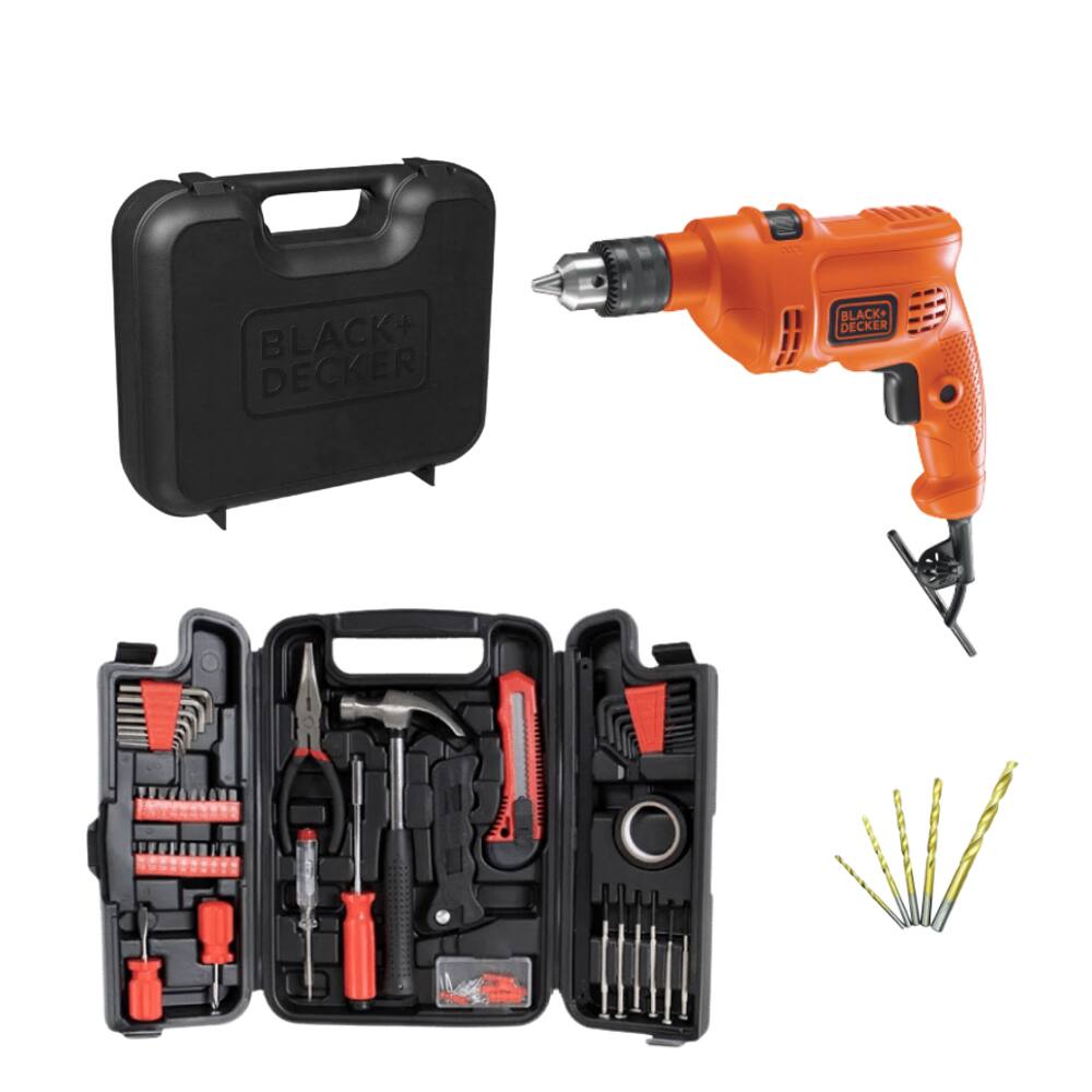 Kit furadeira e jogo de ferramentas 110 v black decker | Black Friday Extra